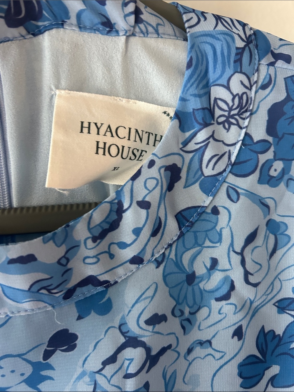 Hyacinth House Sky Blue Floral Long Sleeve Dress - Picture 3 of 8